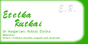 etelka rutkai business card